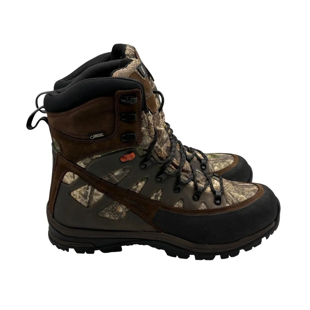 Cabelas Hunting Boots Mens 14M Camo Brown Good Gore-Tex Waterproof Insulated